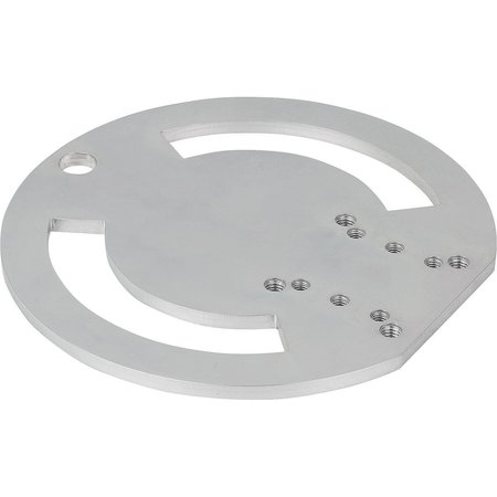 KIPP Adapter Plate Round, Form:A Closed, D=145, S=5, Steel Electro Zinc-Plated K1211.145